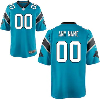 youth nike blue carolina panthers game custom jersey_pi3348